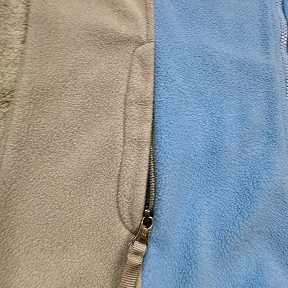 The North Face Full Zip‎ Fleece Girls Size XL Blue and Grey